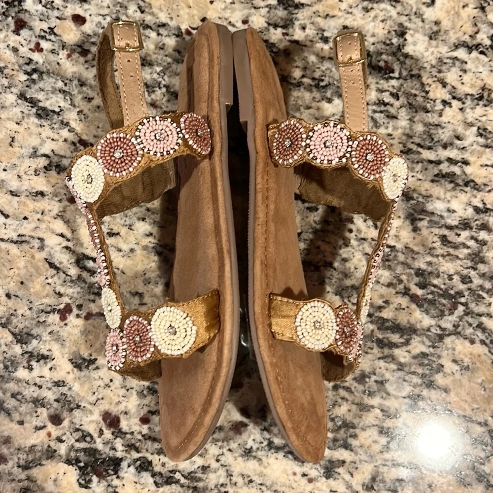Bed|Stu Bead & Rhinestone Sandals